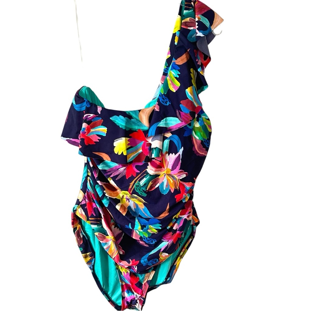NWOT La Blanca Women's Multicolored‎ By The Sea Swimsuit in Size 20